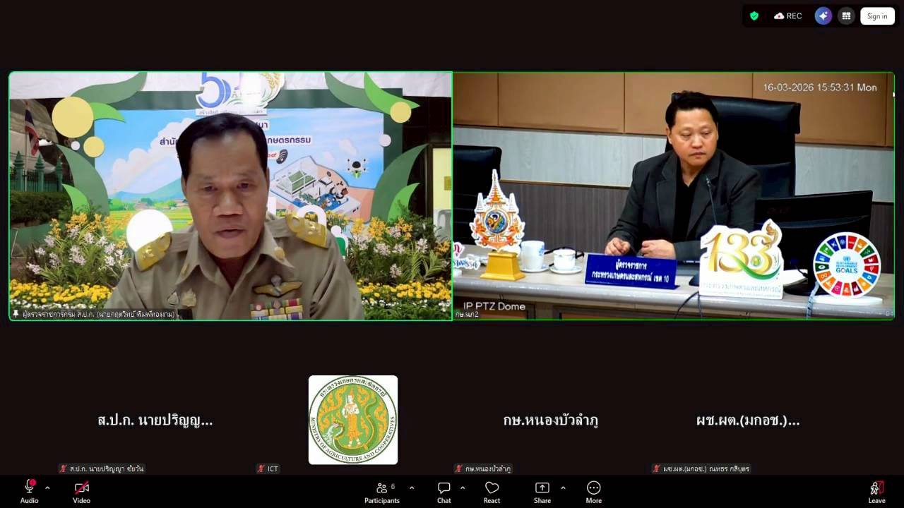 title - ผู้ตรวจราชการ ส.ป.ก. เข้าร่วมการประชุมตรวจติดตามการดำเนินงานตามแผนการตรวจราชการ ของผู้ตรวจราชการกระทรวงเกษตรและสหกรณ์ ประจำปีงบประมาณ พ.ศ. 2569 รอบที่ 1 ในเขตตรวจราชการที่ 10 จังหวัดเลย และจังหวัดหนองบัวลำภู